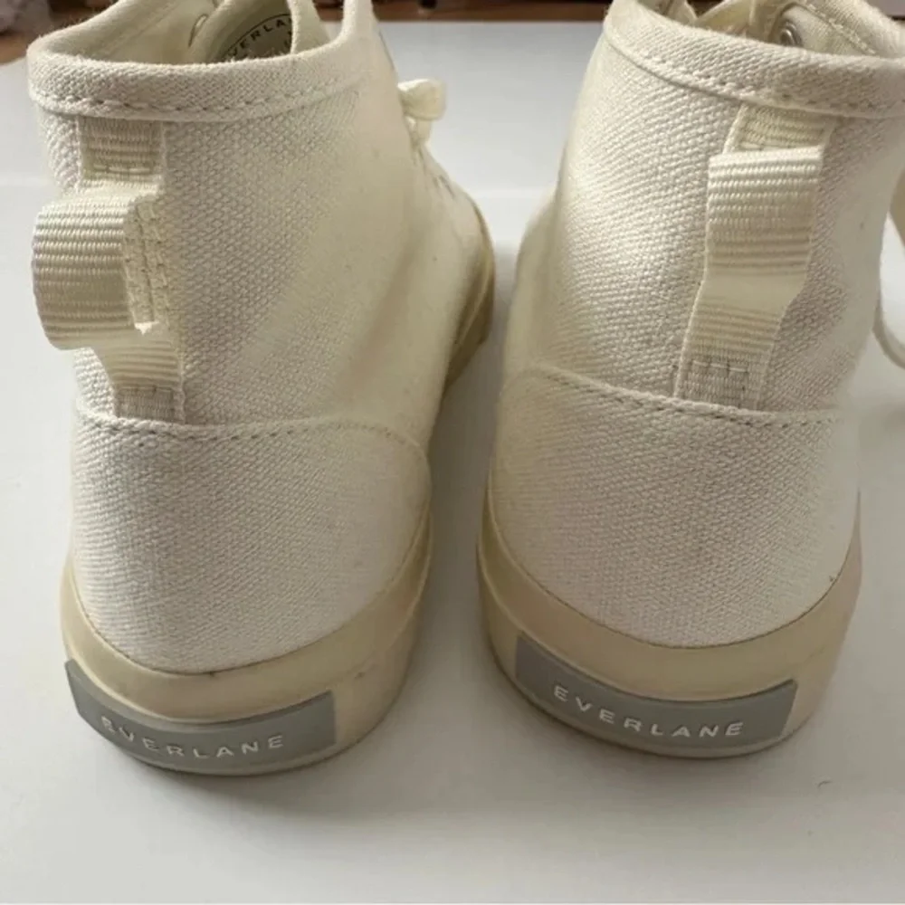 Everlane Off White High-Top Canvas Sneakers 6W / 4M Unisex